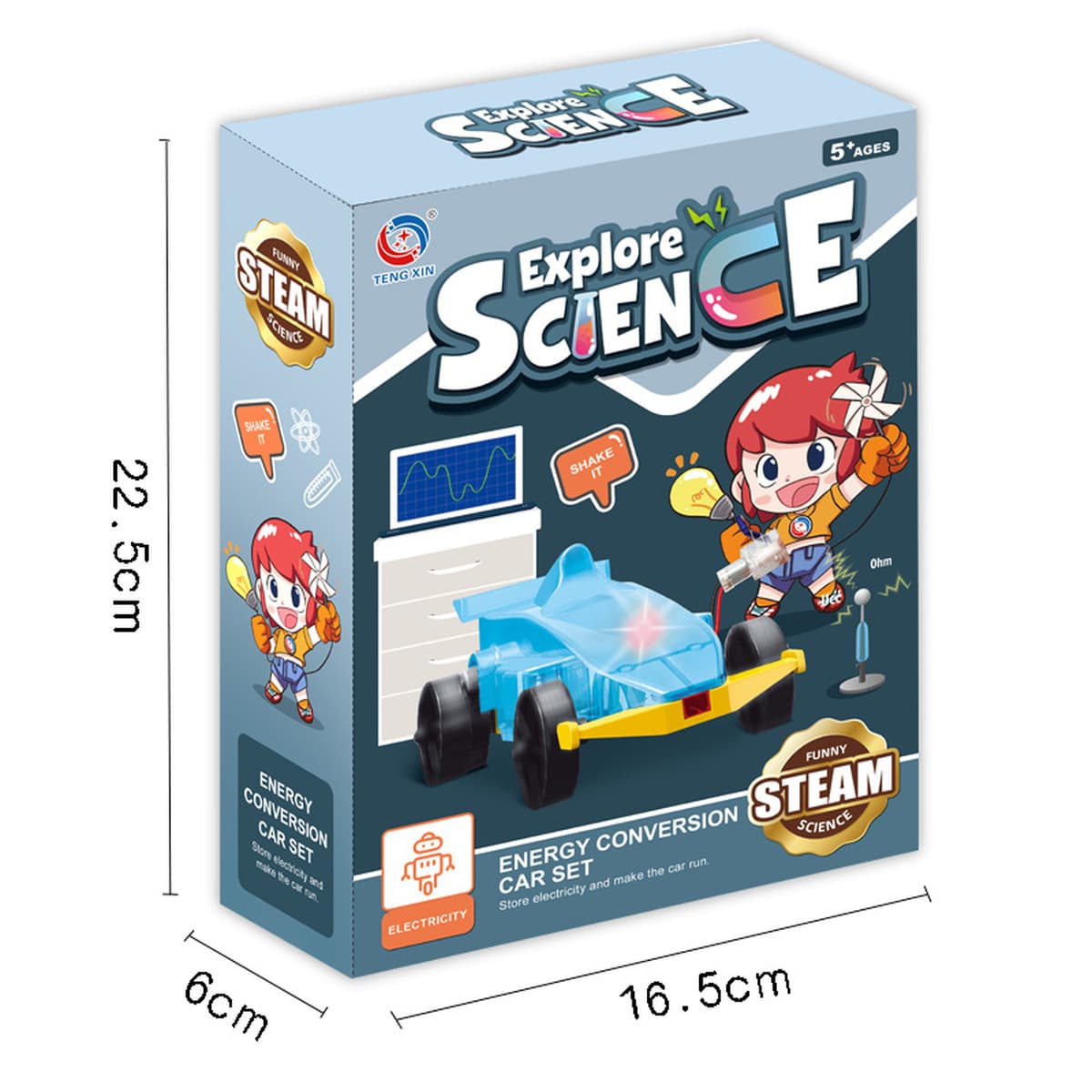 Набор для детских научных экспериментов по физике для учащихся начальной школы, электромобиль, модель изобретения ручной...
