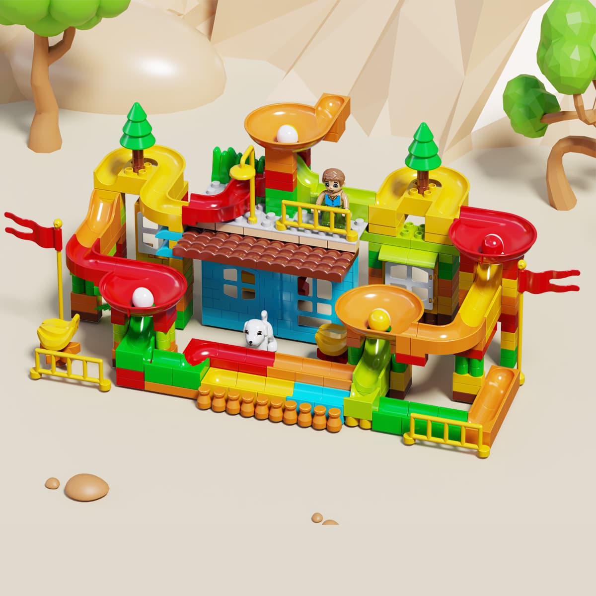 Совместимость со строительными блоками Lego с крупными частицами, игрушки, детские развивающие сборки, сборка мальчиков и...
