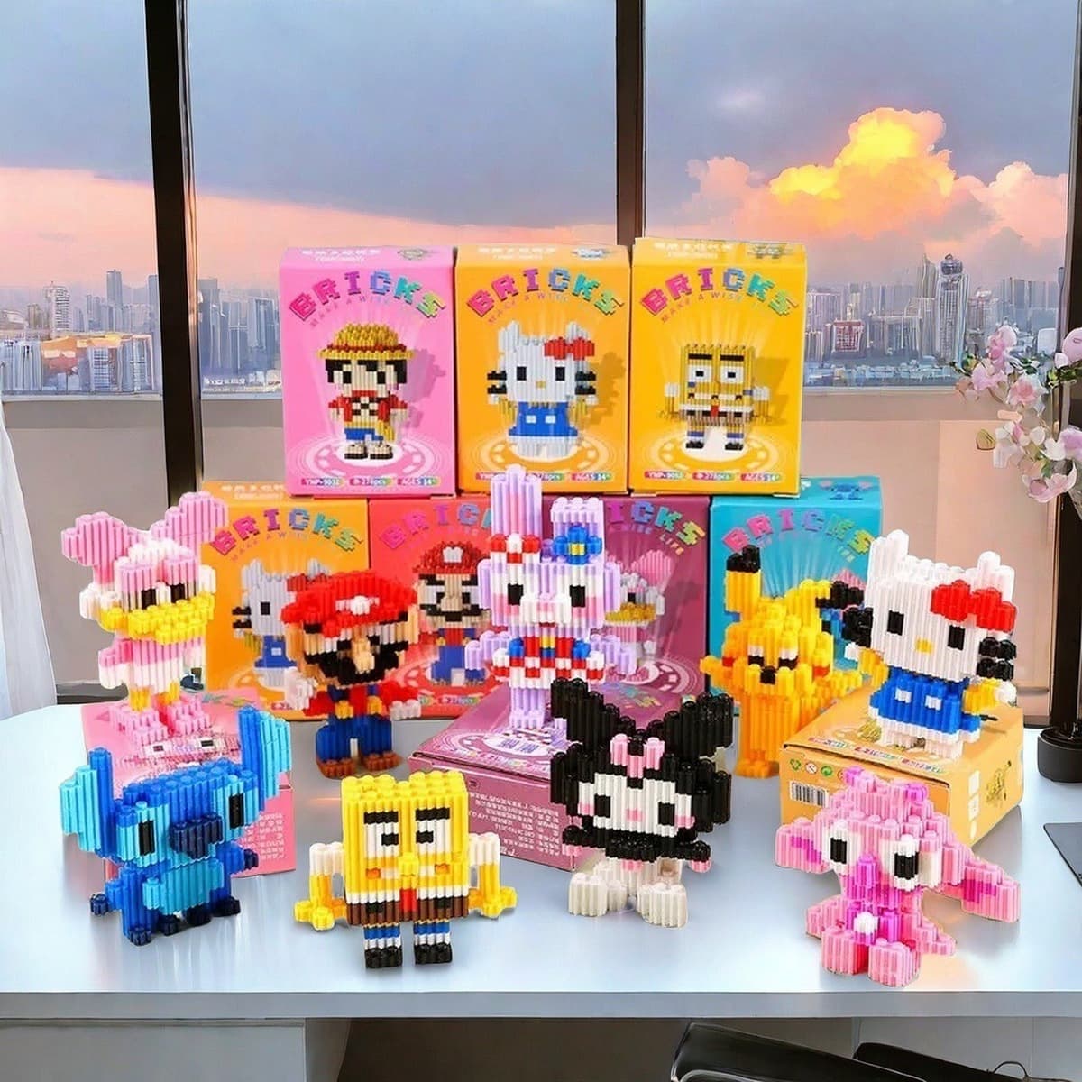 Крошечные зернистые строительные блоки игрушки дети головоломки украшения ручной работы креативный мультфильм подарок на...