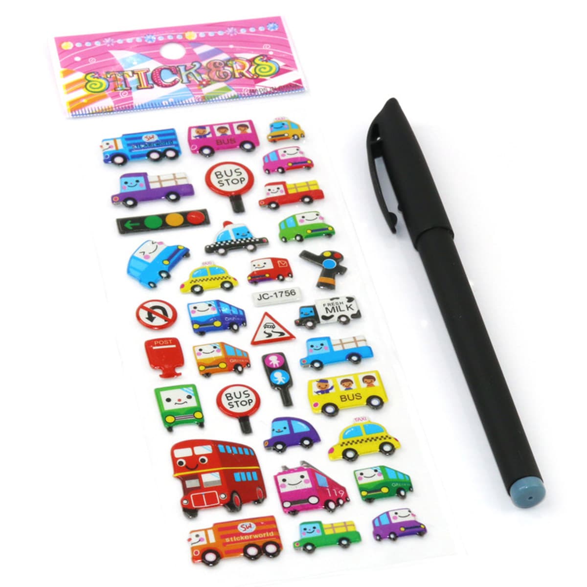 Фабрика прямой раннего образования Анимация наклейки транспорт головоломка дети мультфильм наклейки JC пузырь наклейки