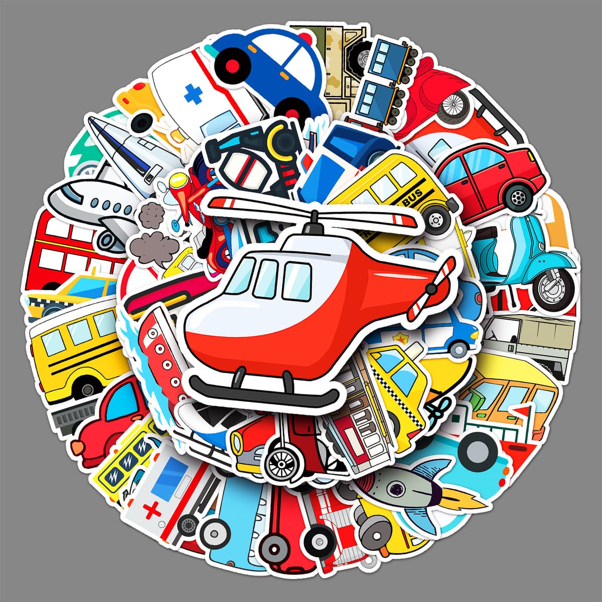 50 транспортных средств граффити трансграничный мультфильм дети награды DIY скейтборд мобильный телефон стикер для багажа...