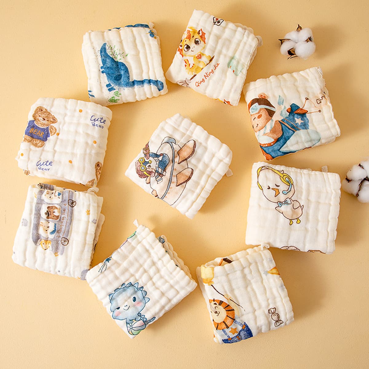 Детское марлевое полотенце для умывания, детское полотенце из чистого хлопка, маленькое квадратное полотенце для...