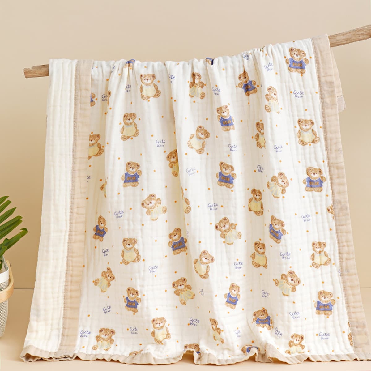 Детское одеяло весна-осень из чистого хлопка высокой плотности, шестислойное Марлевое банное полотенце, утолщенное...