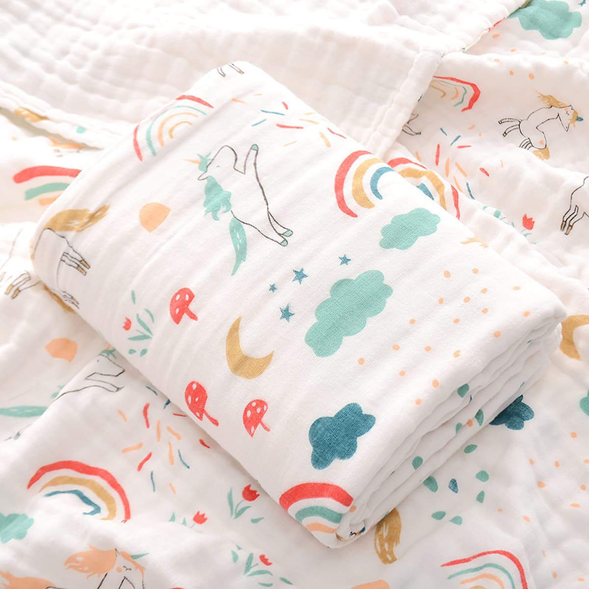 Детское банное полотенце Четыре слоя марли 140 г детские принадлежности