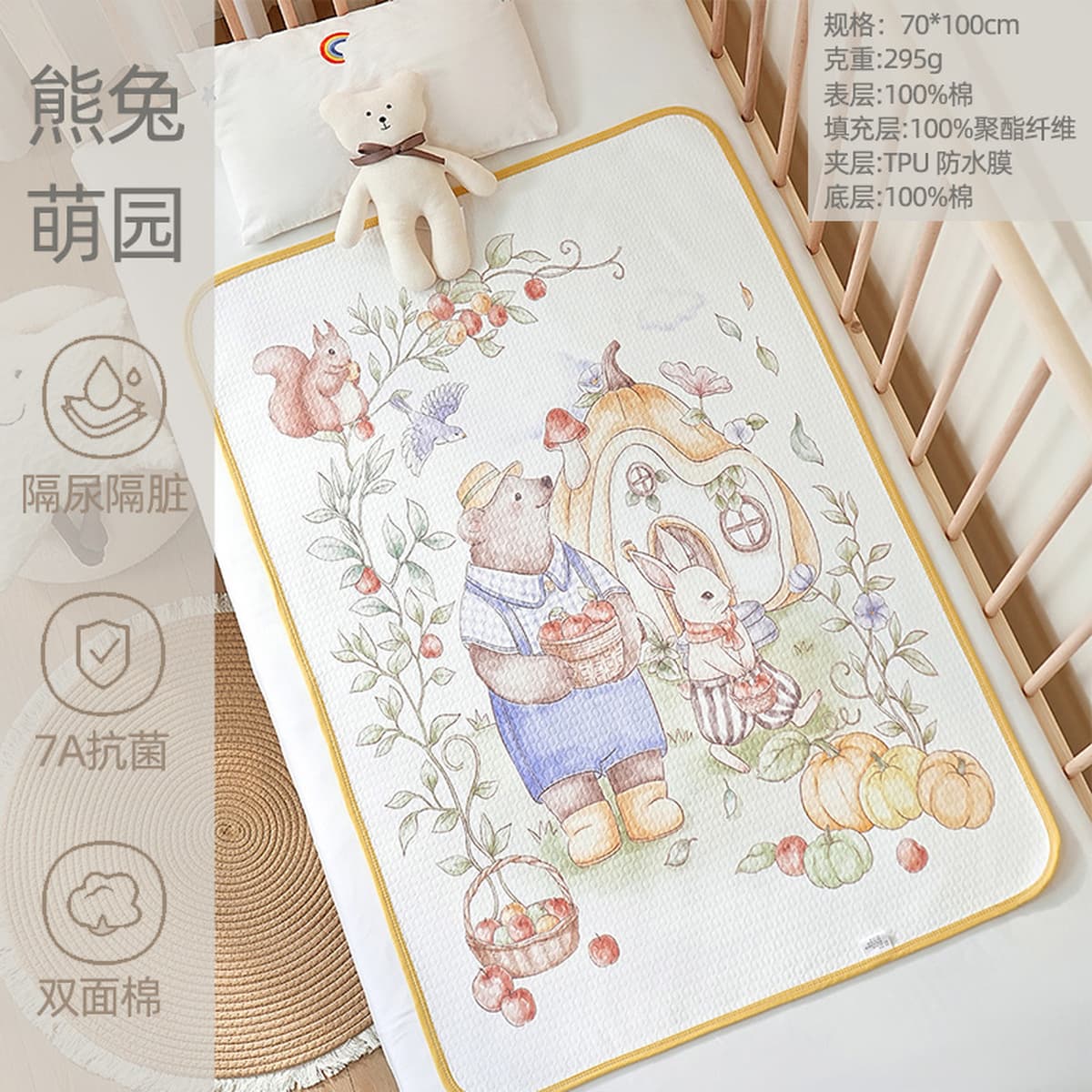 Подушка для детских подгузников, детские водонепроницаемые дышащие детские простыни, моющийся матрас большого размера для...