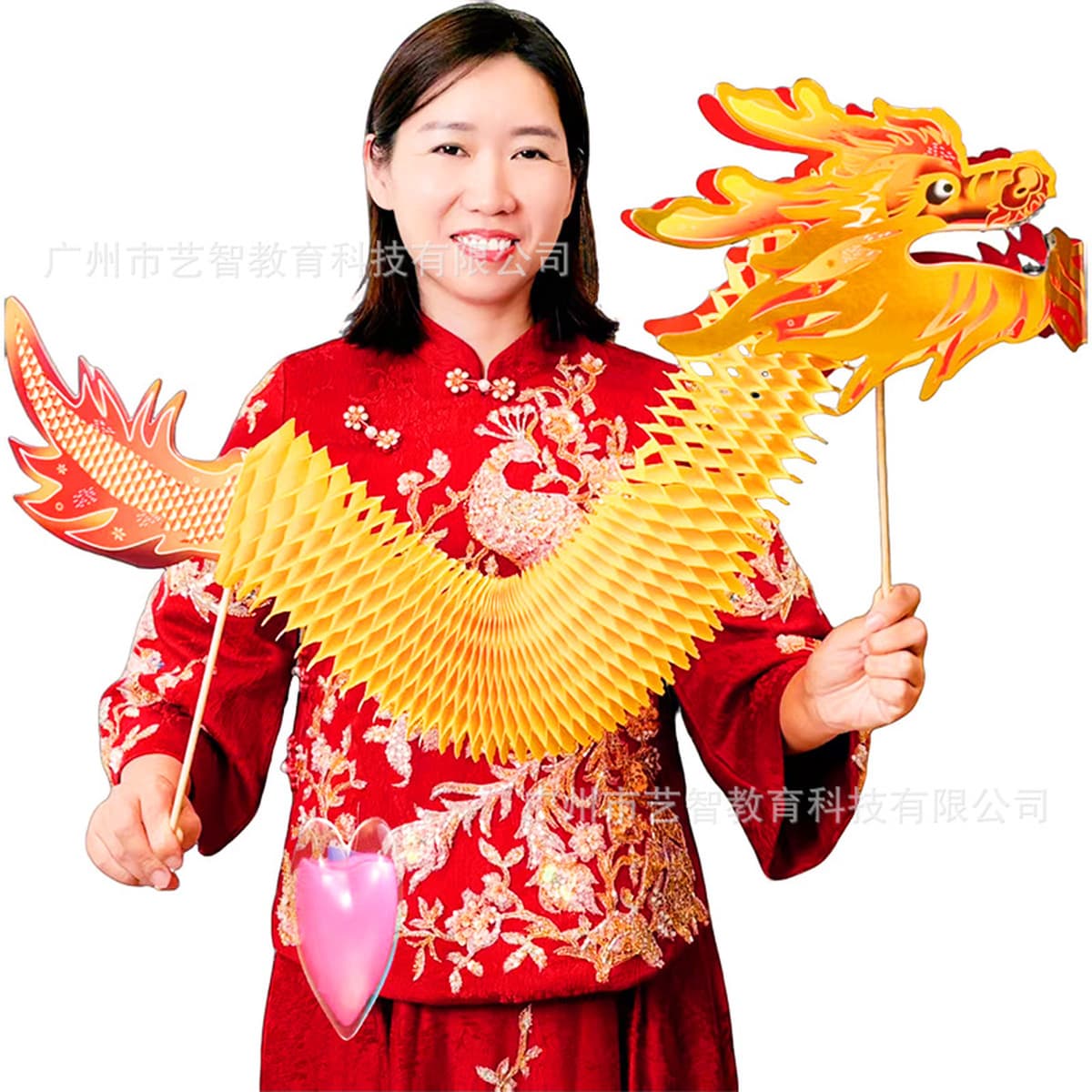 Фестиваль середины осени Танец дракона Цветок Дракон Год змеи Детский набор материалов ручной работы DIY Креативная паста...