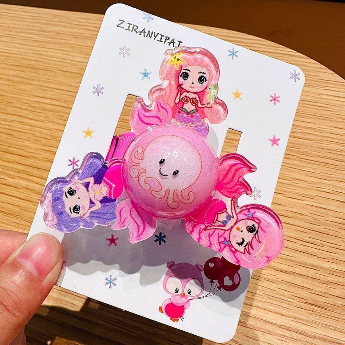 Детский вращающийся стопорный кольцо светоизлучающий гироскоп-браслет мальчик девочка принцесса ювелирные изделия на день...