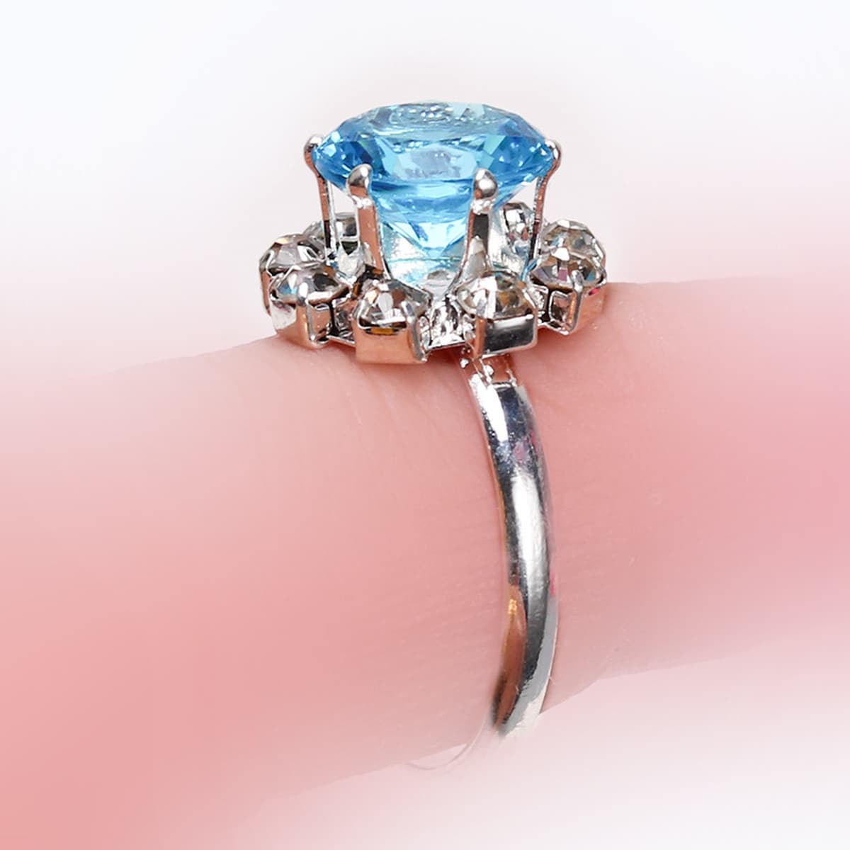 Детские украшения, Милая принцесса, подарок для детского сада, игрушки, имитация кристалла, драгоценный камень, кольцо со...