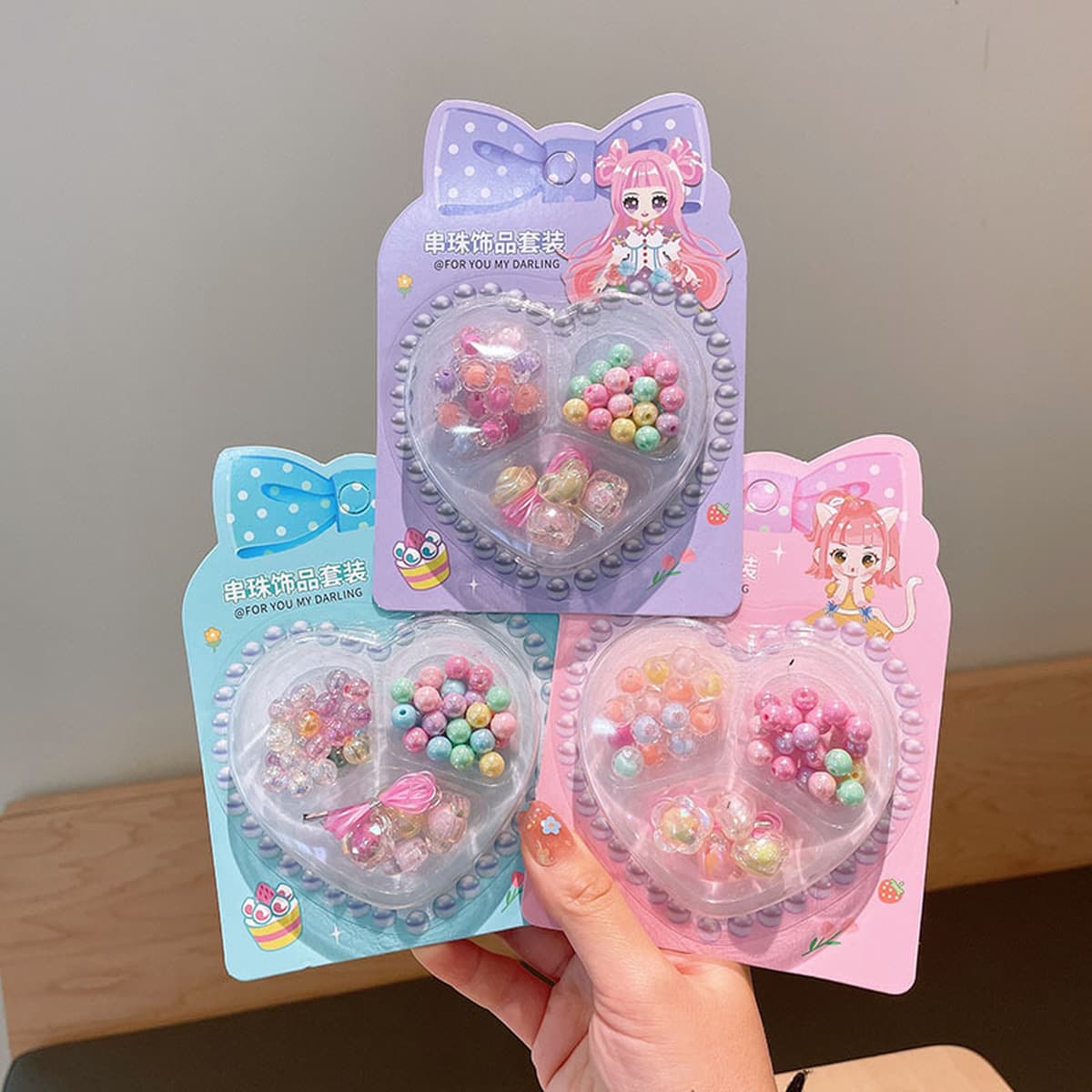 Детское ожерелье ручной работы из бисера своими руками, браслет, материал, посылка, детские развивающие игрушки для девочек,...