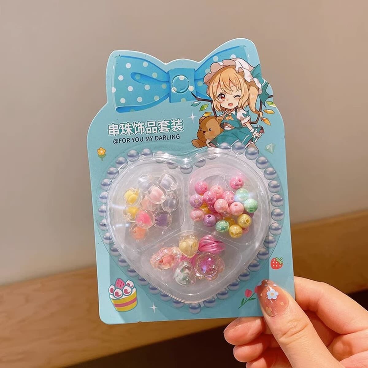 Детское ожерелье ручной работы из бисера своими руками, браслет, материал, посылка, детские развивающие игрушки для девочек,...