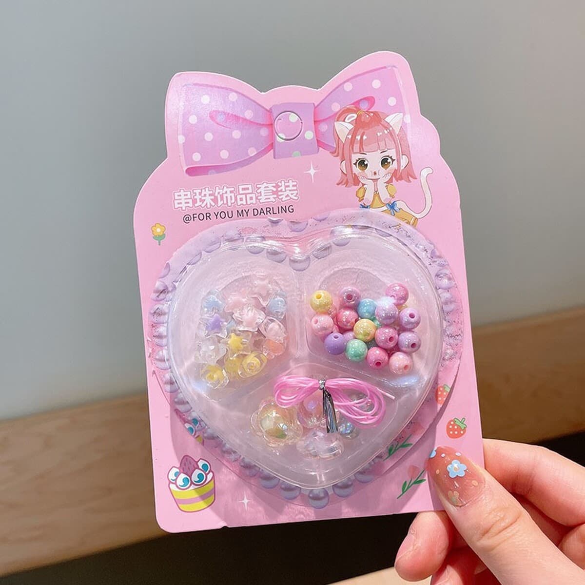 Детское ожерелье ручной работы из бисера своими руками, браслет, материал, посылка, детские развивающие игрушки для девочек,...