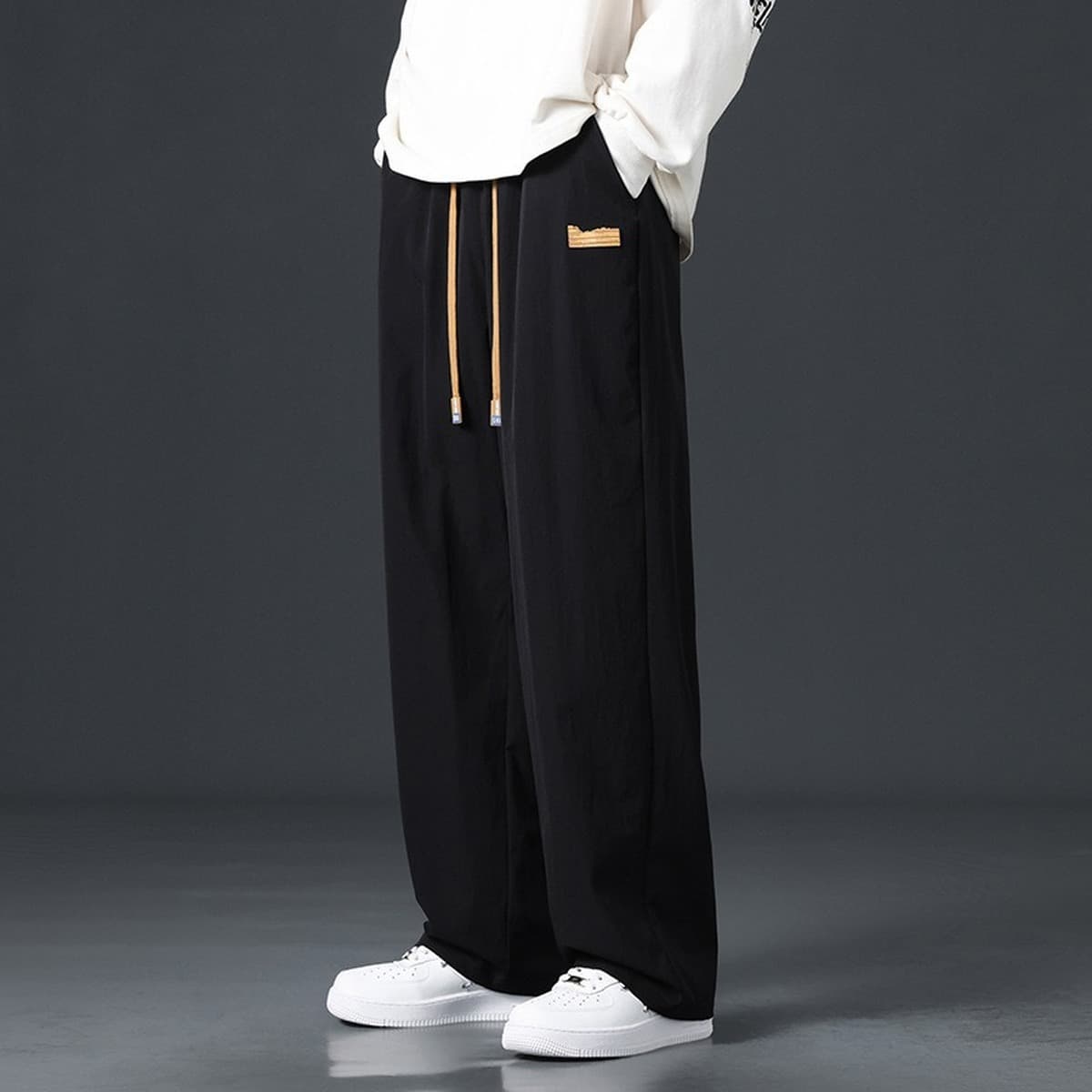 Мужские брюки на флисовой подкладке, новые хлопковые брюки осень-зима 2025, модные брендовые спортивные джоггеры, мужские...