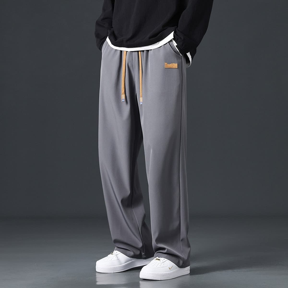 Мужские брюки на флисовой подкладке, новые хлопковые брюки осень-зима 2025, модные брендовые спортивные джоггеры, мужские...