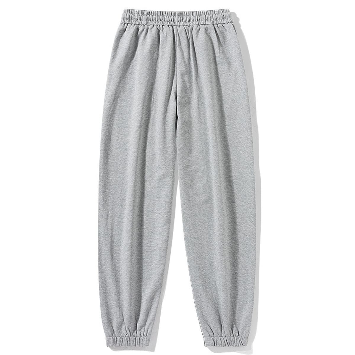 Тонкие летние тонкие хлопчатобумажные повседневные длинные брюки светло-серые свободные прямые брюки эластина мужские...