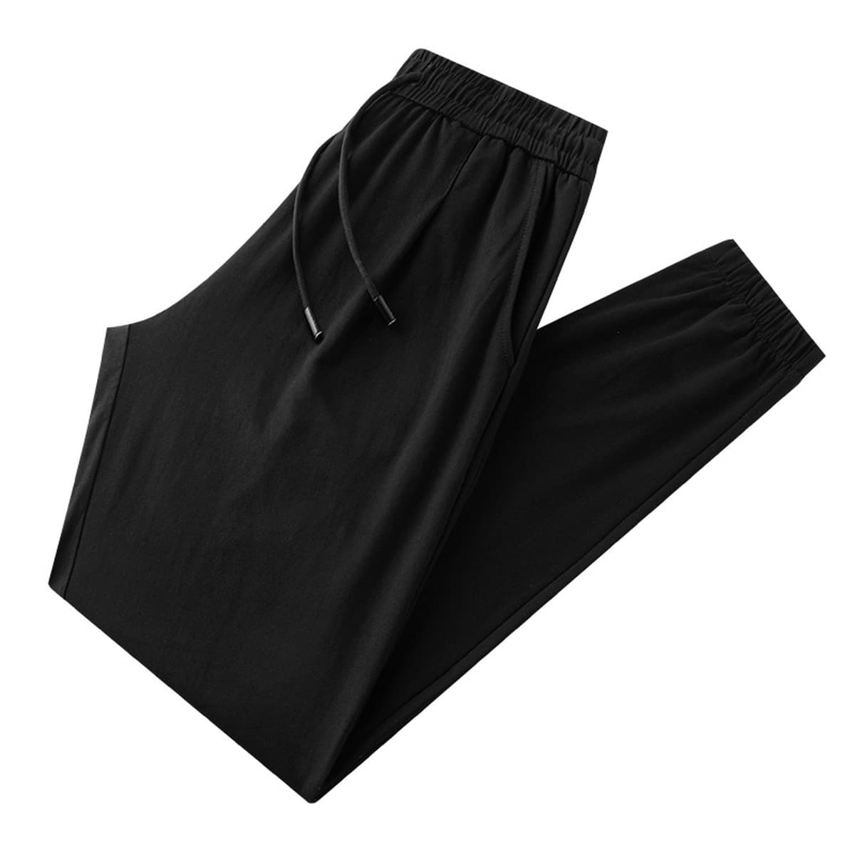 Тонкие летние тонкие хлопчатобумажные повседневные длинные брюки светло-серые свободные прямые брюки эластина мужские...