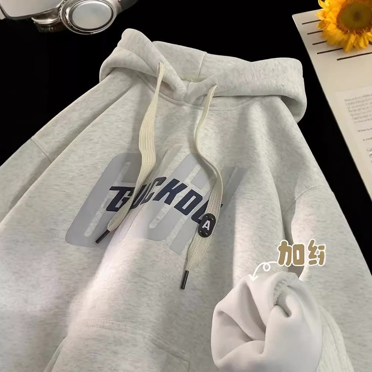 Тяжелый жесткий свитер с капюшоном мужской весенний и осенний американский прилив молодежный осенний и зимний винный красный...