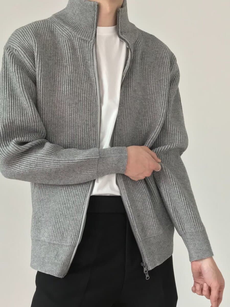 2024 осень и зима мужские кардиганы на молнии свитер свитер куртка повседневная повседневная повседневная качественная одежда