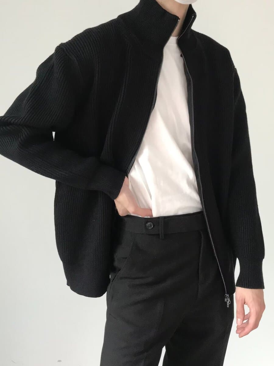 2024 осень и зима мужские кардиганы на молнии свитер свитер куртка повседневная повседневная повседневная качественная одежда