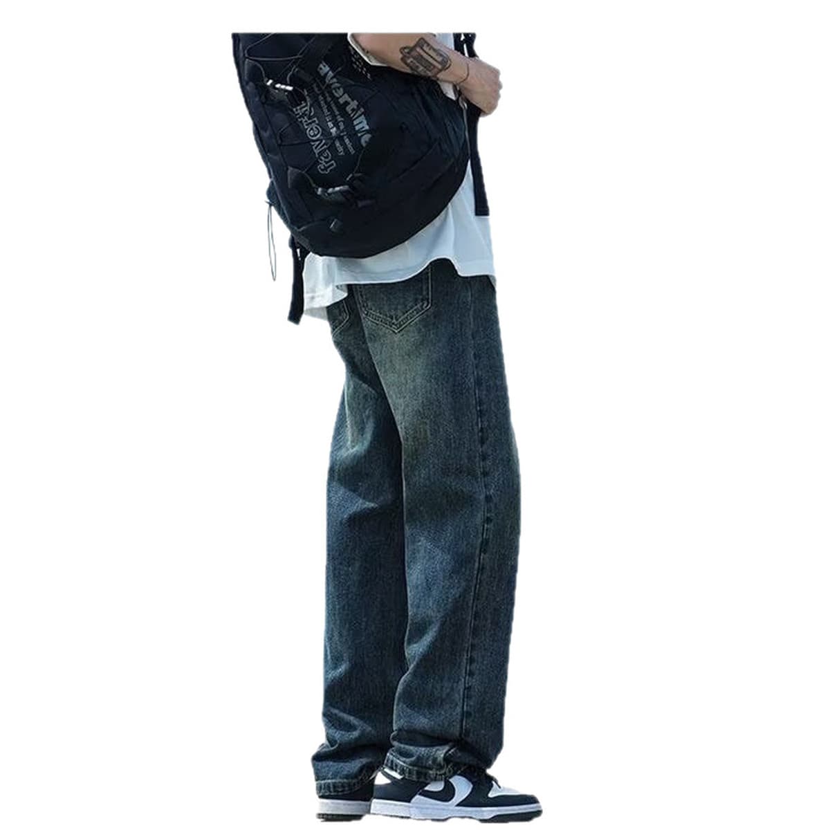Прямые джинсы для мужчин весна-осень 2025, новая американская уличная мода, свободные повседневные длинные брюки оптом