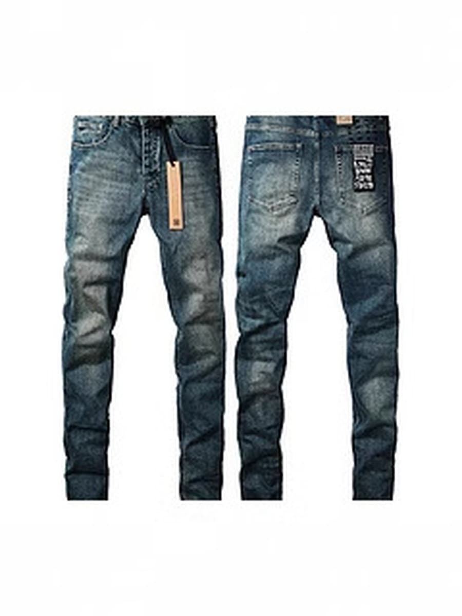 KSB джинсы прямая дыра эластичные американские высокие улицы повседневные мужские джинсы спот разные брюки TEMU