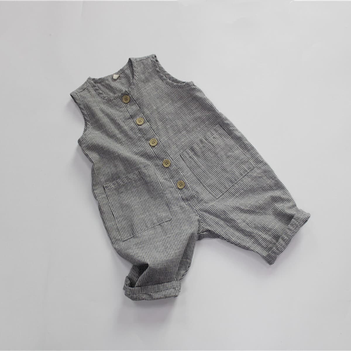 Весенние детские комбинезоны без рукавов для мальчиков комбинезон корейские полоски повседневные свободные детские подтяжки...