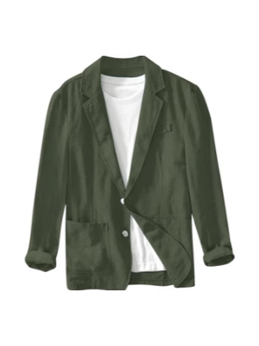 Мужская одежда через границу Популярный мужской повседневный костюм Amazon однослойная куртка однотонная повседневная модная...