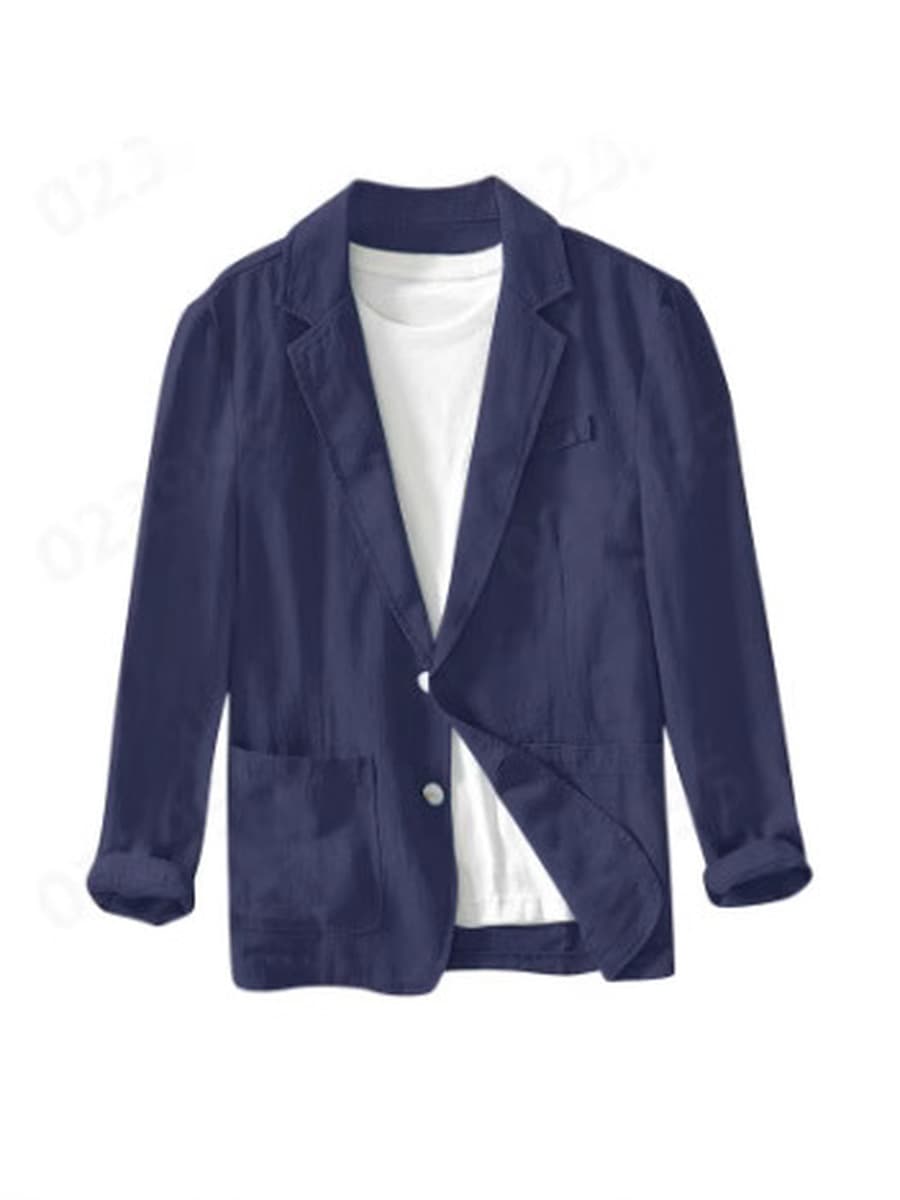 Мужская одежда через границу Популярный мужской повседневный костюм Amazon однослойная куртка однотонная повседневная модная...