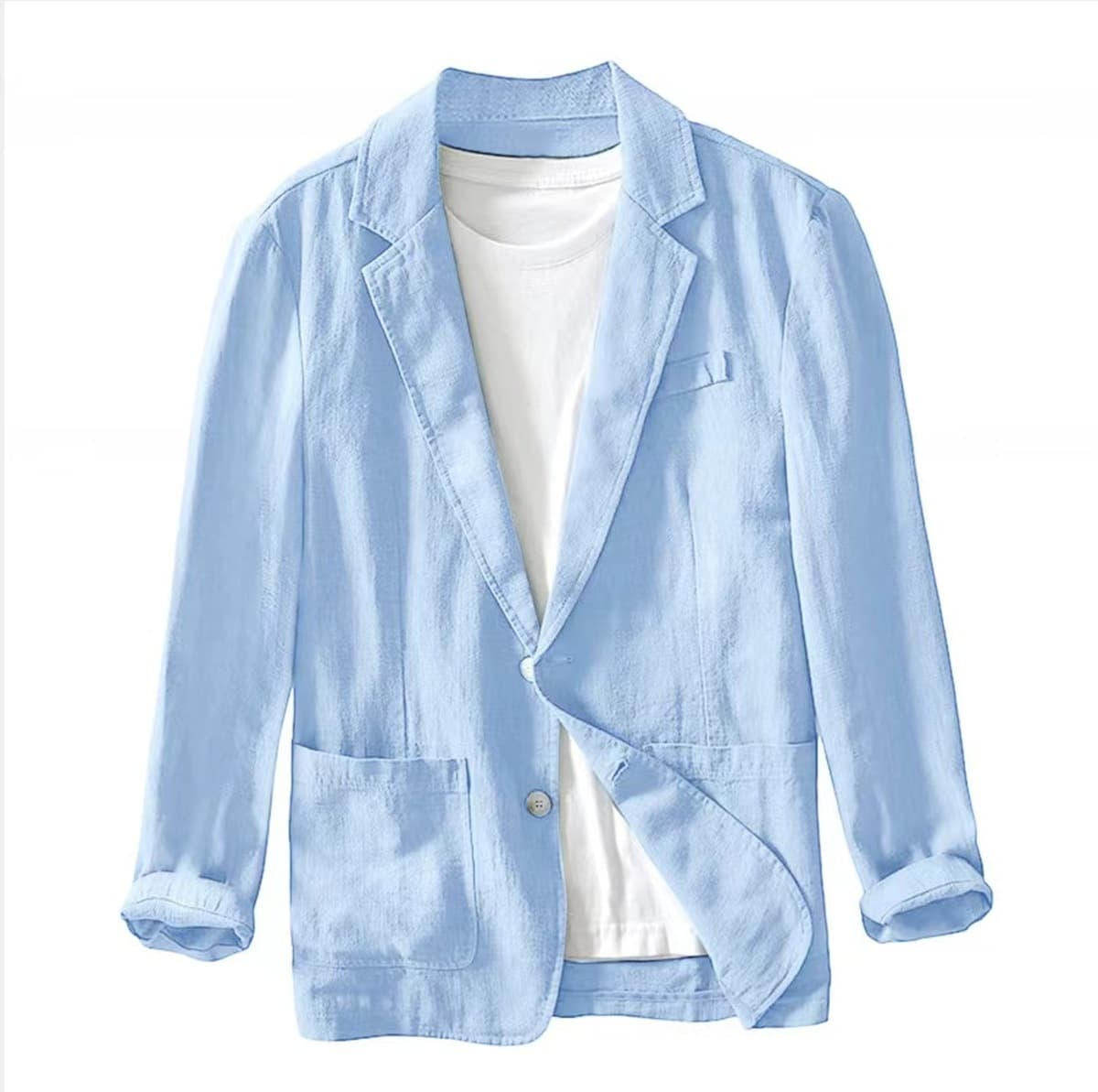 Мужская одежда через границу Популярный мужской повседневный костюм Amazon однослойная куртка однотонная повседневная модная...