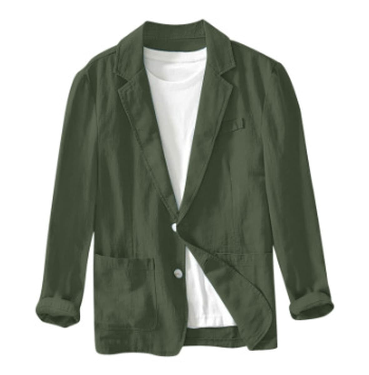 Мужская одежда через границу Популярный мужской повседневный костюм Amazon однослойная куртка однотонная повседневная модная...