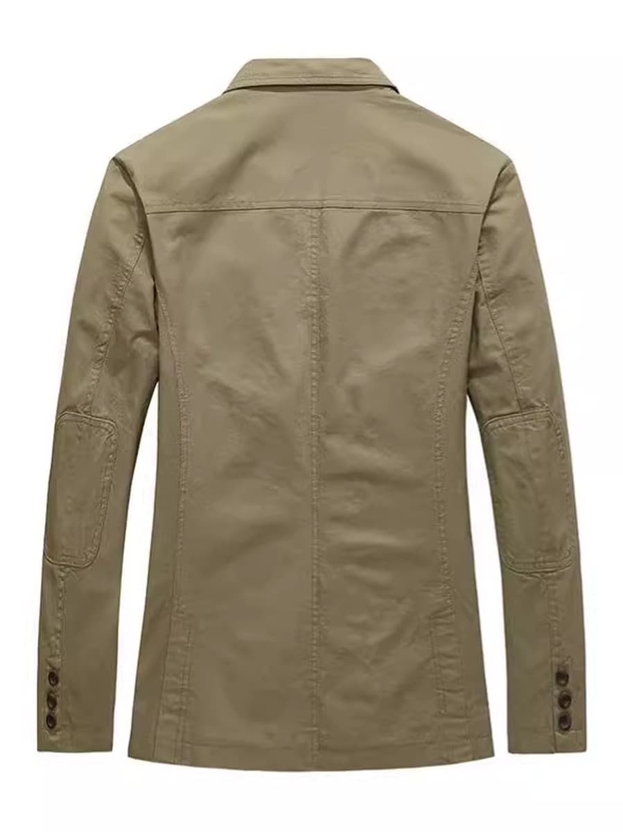 Новый осенне-зимний мужской хлопковый уличный костюм, деловая куртка, Модный повседневный костюм больших размеров, куртка с...