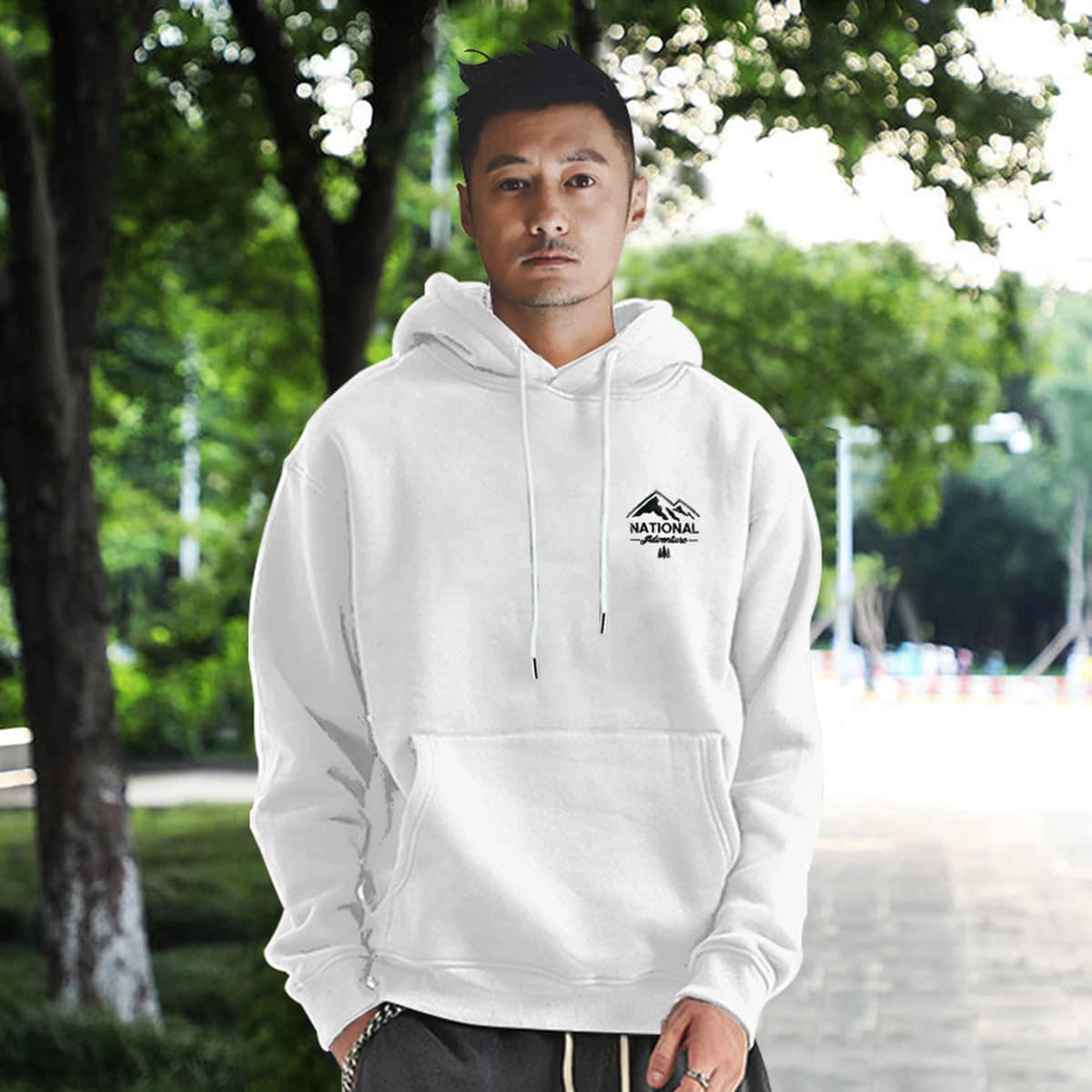 440 г зимний модный бренд Yu Wenle мужская толстовка с капюшоном мужская куртка с капюшоном Простой Топ свободная толстовка...