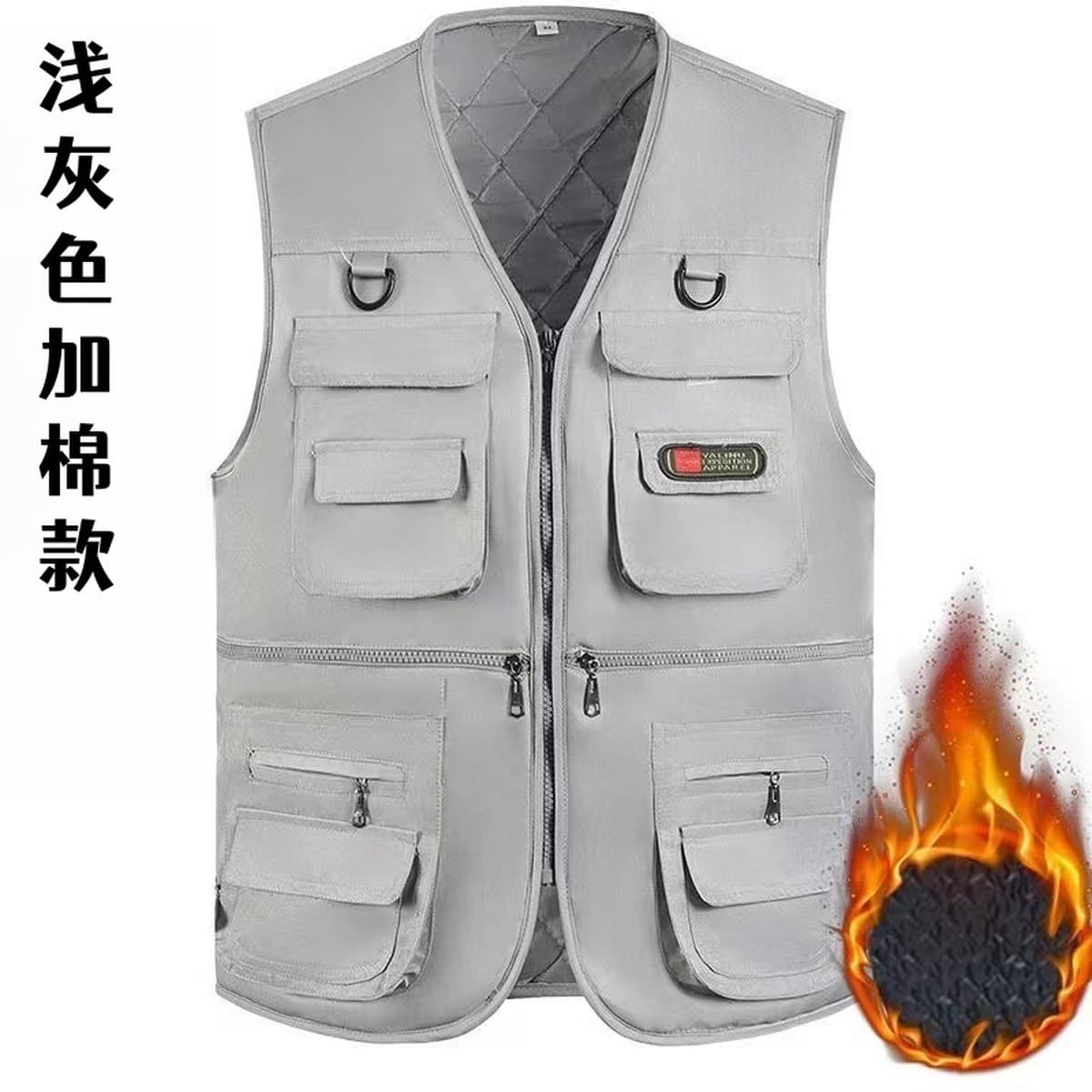 Мужской жилет на весну и осень, утепленный, для мужчин среднего и старшего возраста, жилет с множеством карманов,...