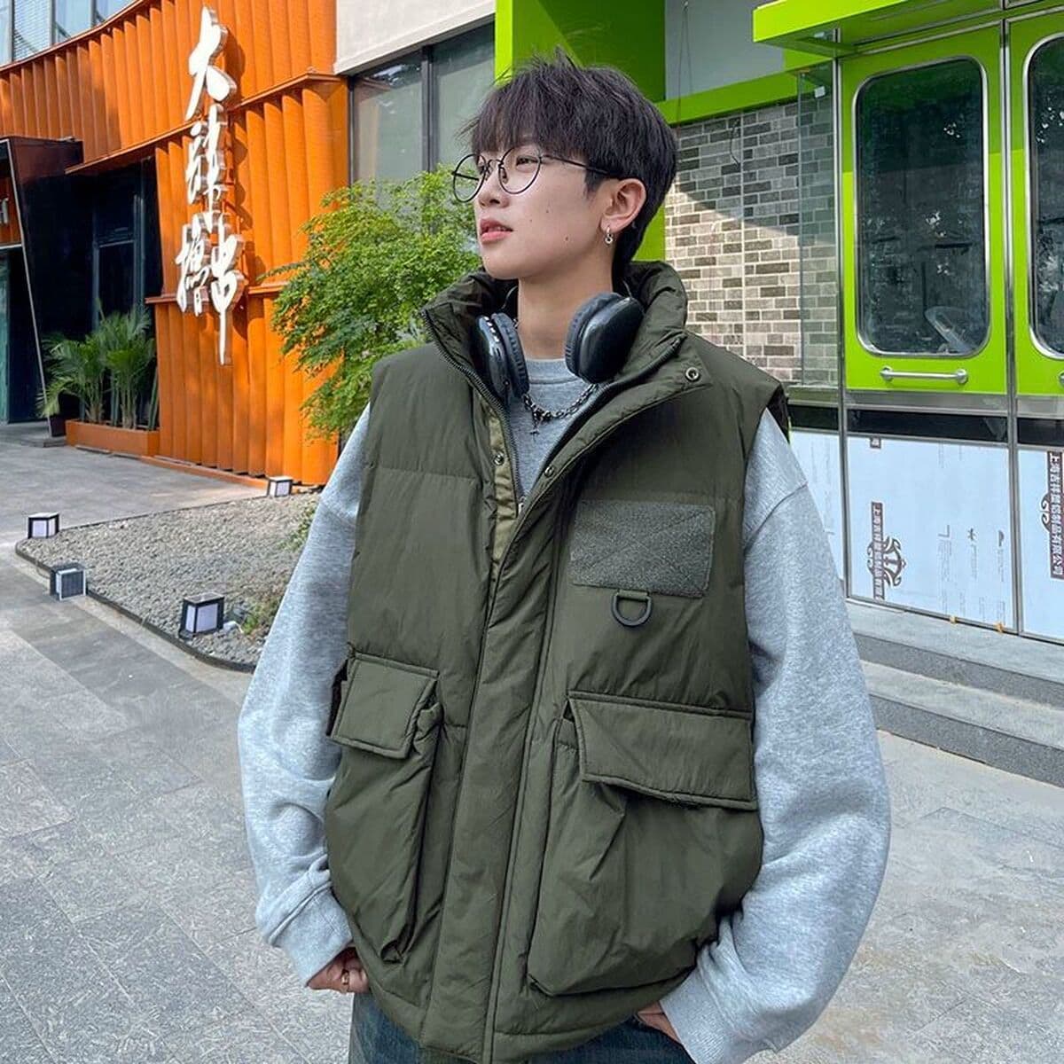 Оснастка из хлопка жилет для мальчиков 2024 осень и зима новый безрукавный жилет для плеча американский ретро свободный...