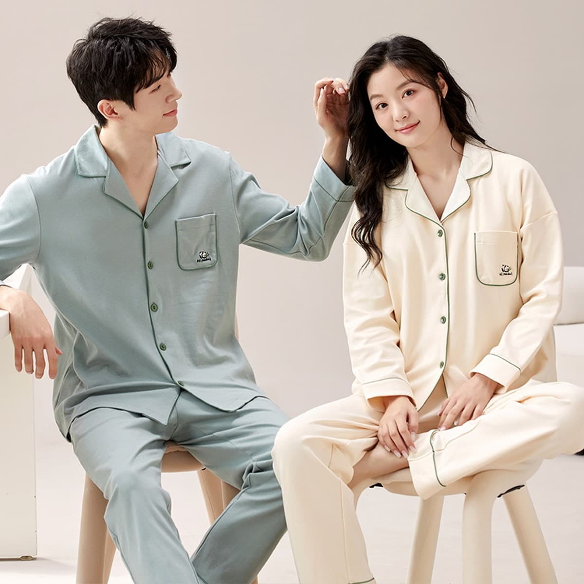 Строго отобранные удобные пижамные пары осенью и зимой хлопок досуг можно носить на улице