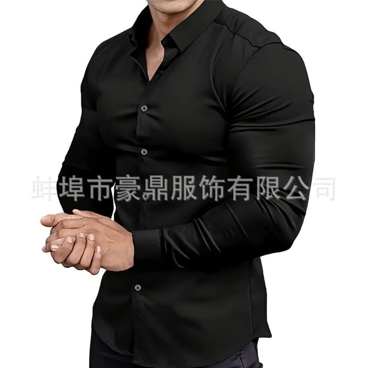 Мышечные мужские бизнес-рубашки бесплатно профессиональная работа Мужская летняя рубашка против морщин повседневная рубашка...