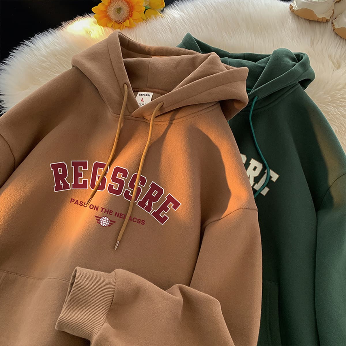 Американский тяжелый свитер с капюшоном для мужчин осень-зима 2024 новый прилив бренда свободный, красивый, высокий комфорт,...