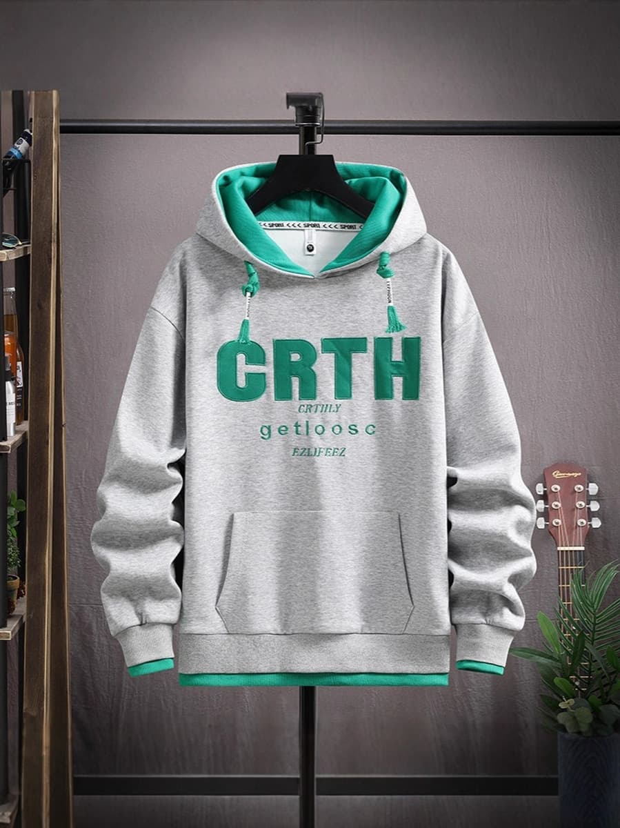 Весна и Осень Мода Мода Мурард Юный свитеров с капюшоном