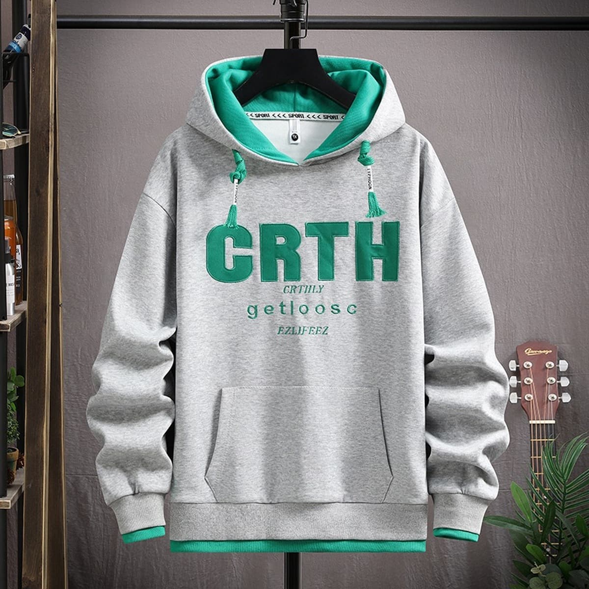 Весна и Осень Мода Мода Мурард Юный свитеров с капюшоном