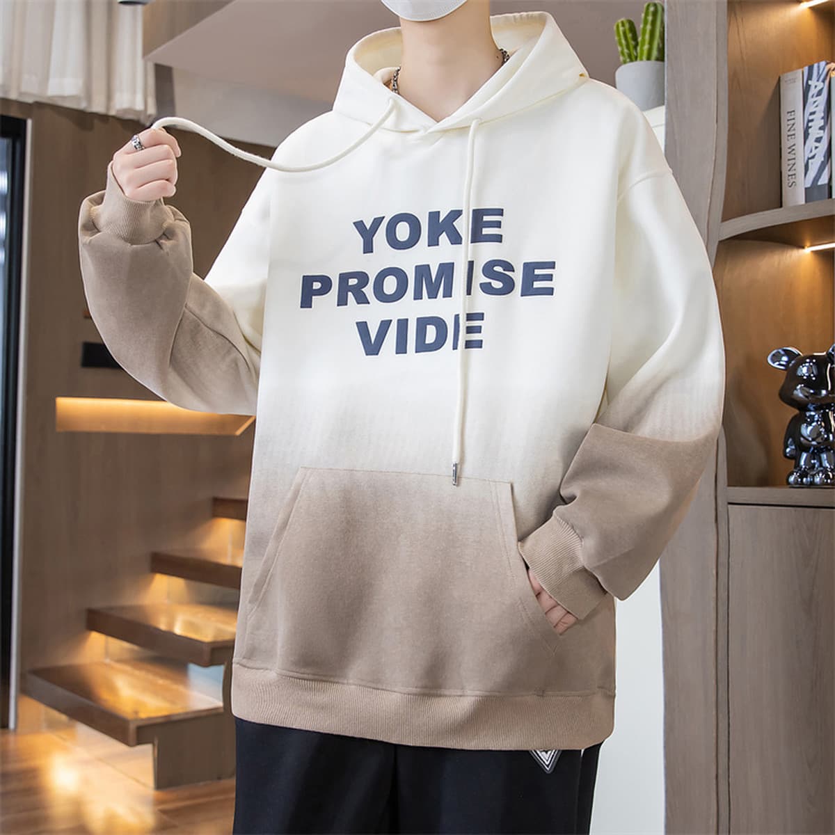 Весна и Осень Мода Мода Мурард Юный свитеров с капюшоном