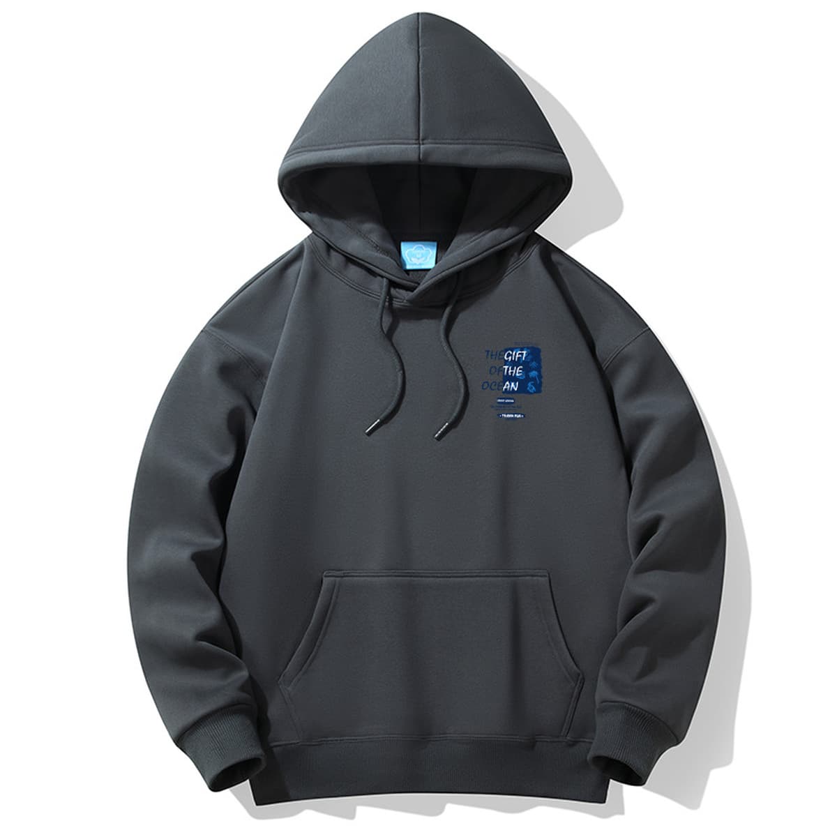 Осенние и зимние мужские толстовки с капюшоном, на флисовой подкладке, модные брендовые, молодежная повседневная одежда,...