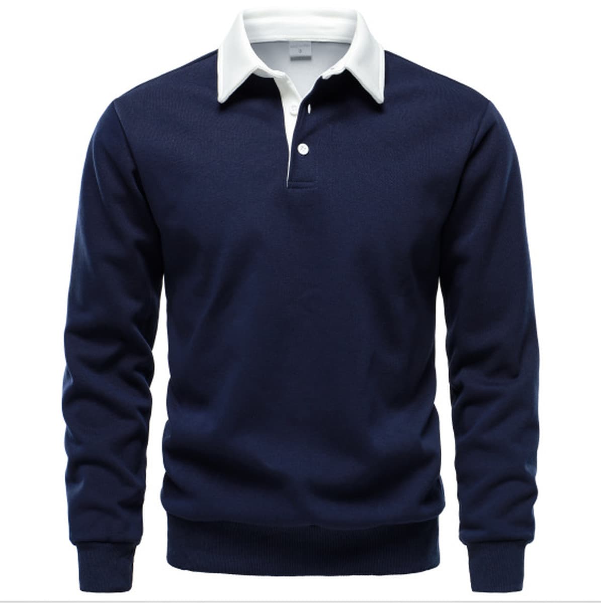 Мужская толстовка 2025 года, новинка для внешней торговли, осенняя, европейский размер, рубашка-поло с воротником,...