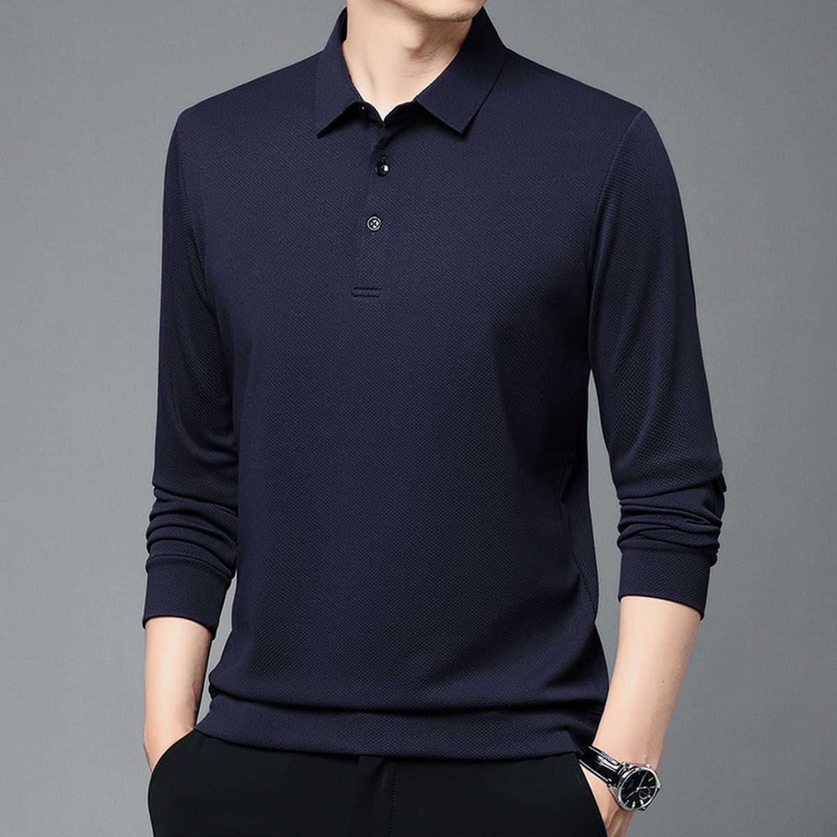 Новая утолщенная Мужская Повседневная деловая рубашка-Поло В президентском стиле на флисовой подкладке, бутик, Мужская...