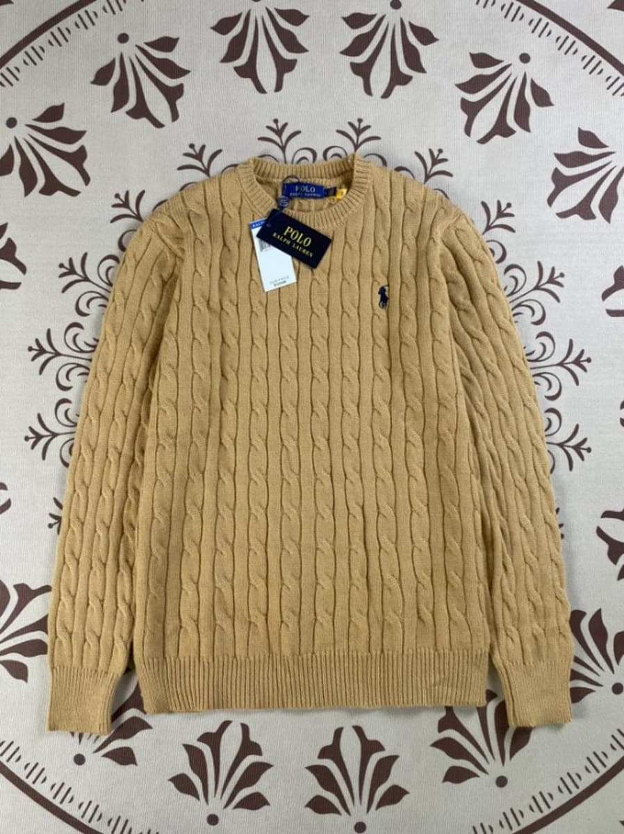 RL Rolf та же пони логотип Пол с вышивкой с круглым вырезом свитер мужской осень-зима теплая пара свитер