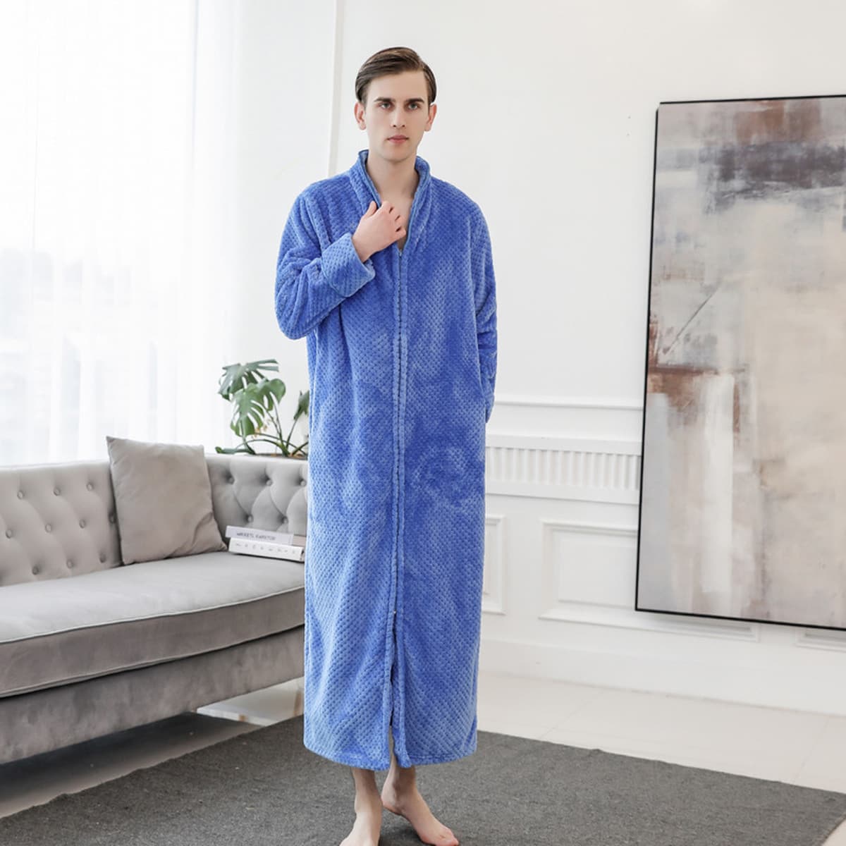 Трансграничные производители халатов фланелевые ночные рубашки пары толстые удлиненные ночные рубашки мужчин и женщин плюс...