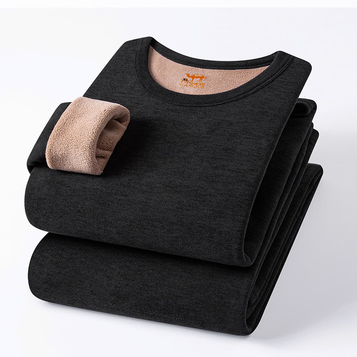 Теплый комплект термобелья из верблюжьей шерсти для папы, на флисовой подкладке, утолщенный для тепла, подходит для мужчин и...