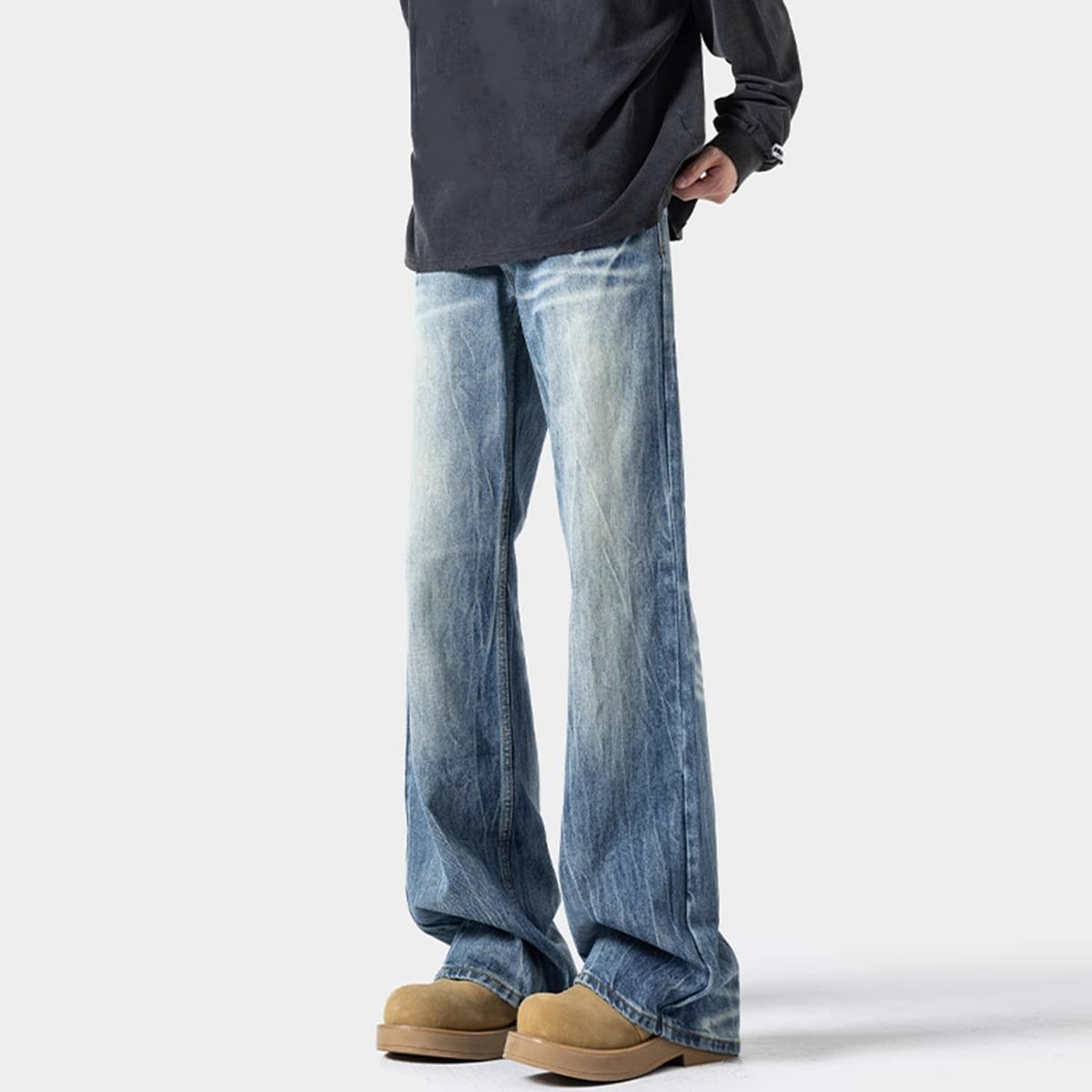 Летние длинные мужские брюки, высокие мужские джинсы, узкая версия, весенне-осенние повседневные брюки для подростков и...