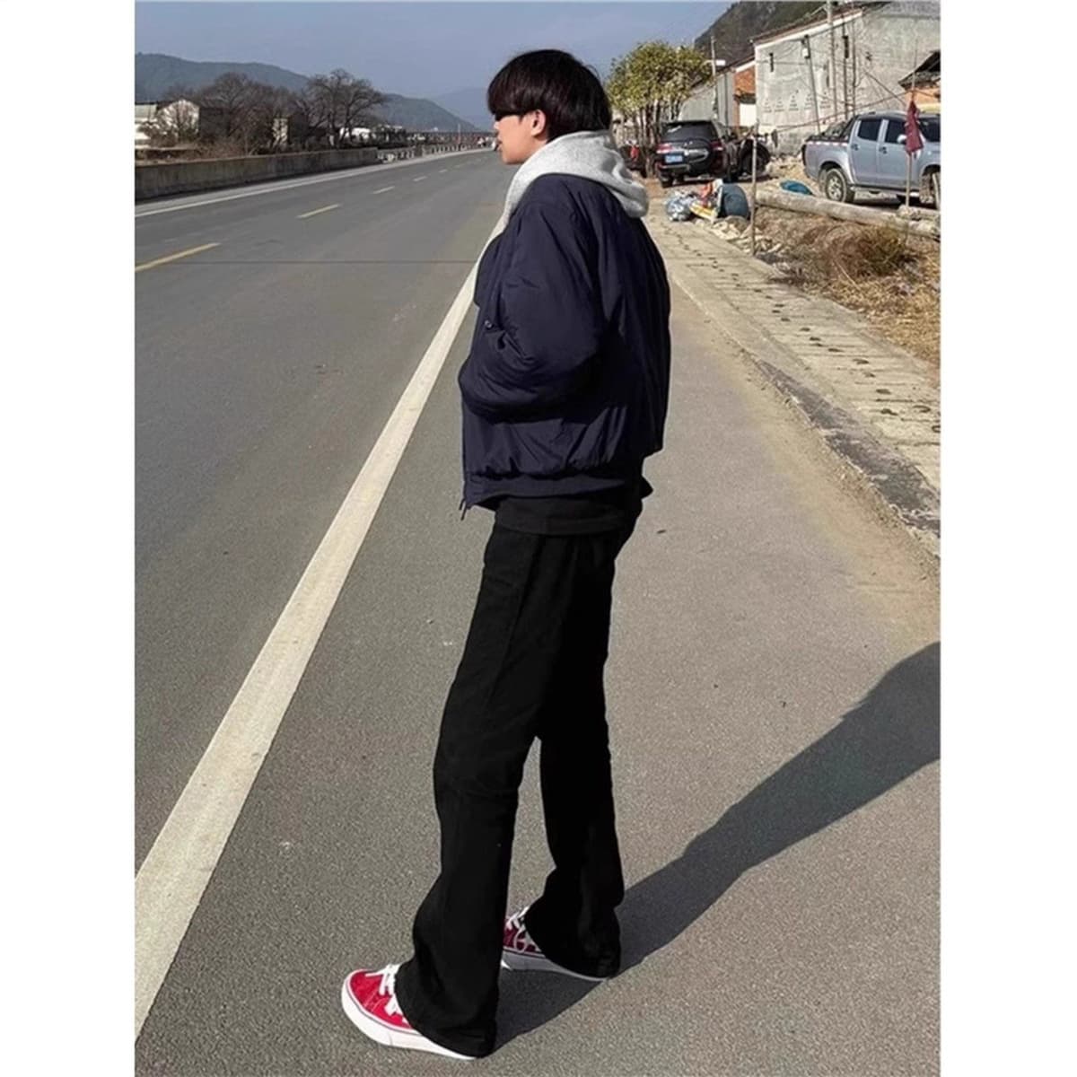 Студенческие джинсы Bootcut American Vibe с листьями ивы, мужские джинсы с низкой посадкой и средней талией, слегка...