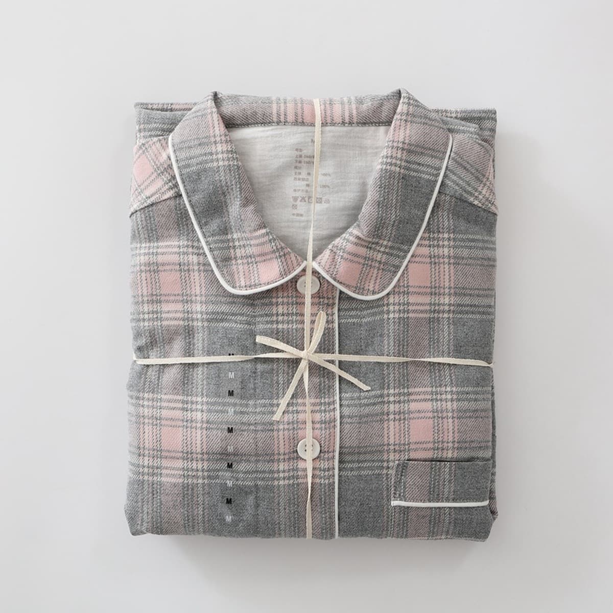 Неокрашенная домашняя одежда в японском стиле для осени и зимы, пижамы из чистого хлопка с начесом, мужской и женский...