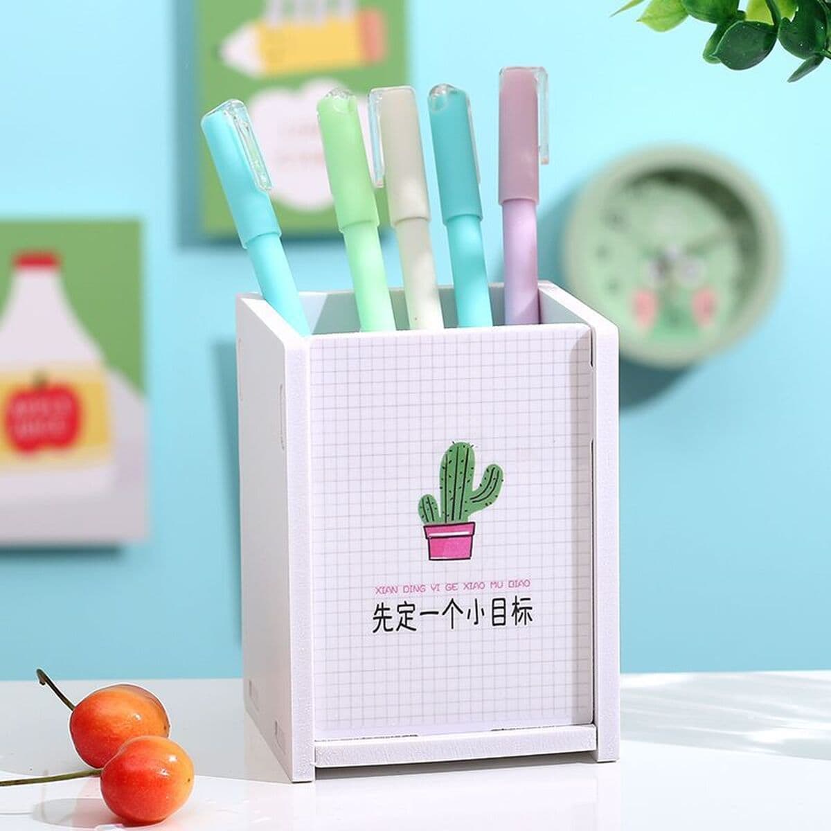 Держатель для ручек в стиле ins, простой и милый детский школьный стол, студенческий многофункциональный креативный...