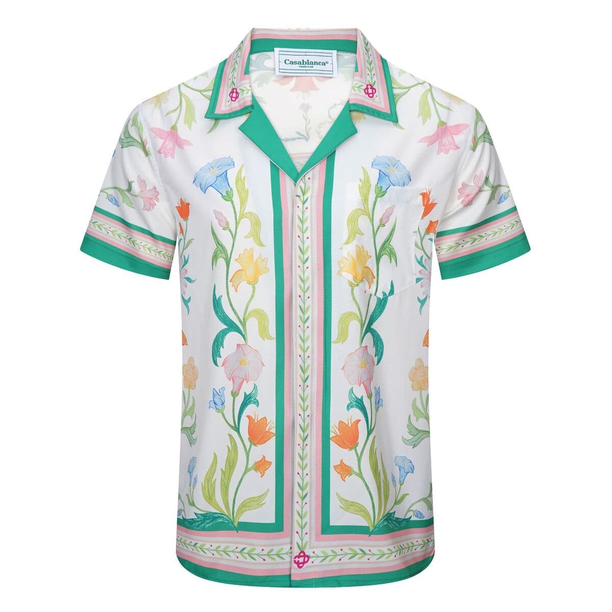 Трансграничная оптовая продажа мужчин с короткими рукавами Касабланка летняя тонкая рубашка набор High Street хип-хоп...